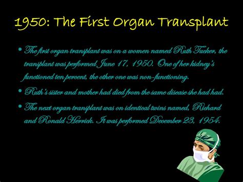 organ transplant 1950s